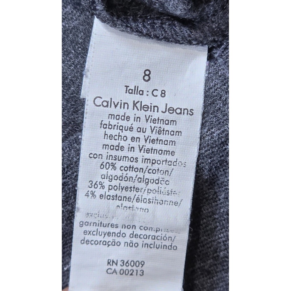 Calvin Klein Jeans Womens 8 Heather Gray Stretch Pants Slim Leg Work Office - Picture 8 of 15